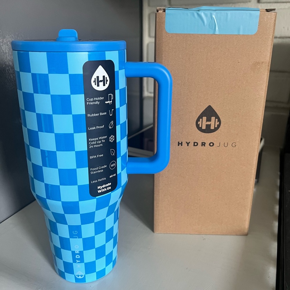 HydroJug Traveler in Cobalt Checkers 40oz
